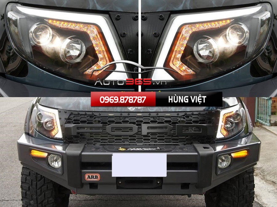 Độ đèn ford ranger với đôi mắt nổi bật